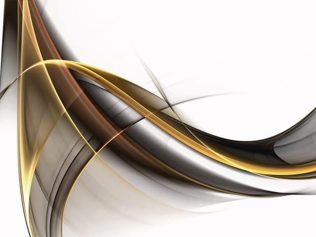 Fototapeta z zakrzywionymi liniami w odcieniach żółci i brązu