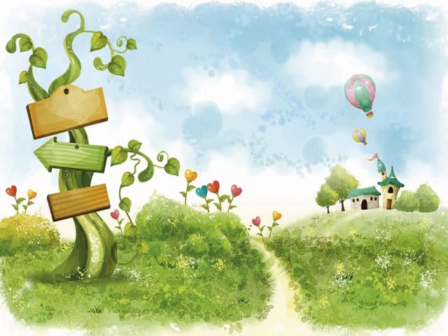 Fototapeta Bajkowy Świat z Roślinnym Znakiem (kod: 6174) Fototapeta Bajkowy Świat z Roślinnym Znakiem