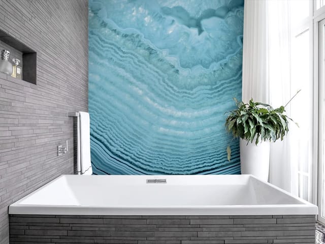 Fototapeta z marmurową strukturą minerału w odcieniach niebieskiego
