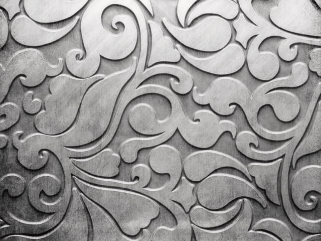 Fototapeta Barokowe ornamenty 3D (mpn: 705) Fototapeta z barokowymi ornamentami i metalicznymi detalami