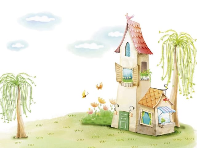 Fototapeta Bajkowy domek z wieżyczką