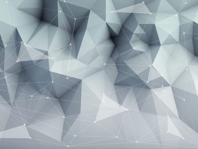 Fototapeta Geometryczne Kształty w 3D (mpn: 7288) Fototapeta z geometrycznymi kształtami i liniami w szarych odcieniach