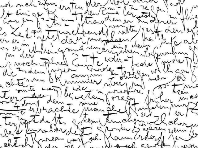 Fototapeta z ręcznie pisanym tekstem na białym tle, różne style pisma