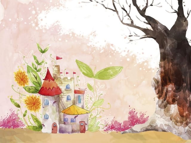 Fototapeta Bajkowy zamek z wieżami