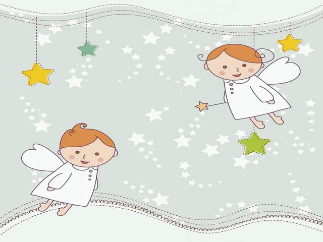 Fototapeta Uśmiechnięte Aniołki i Gwiazdki