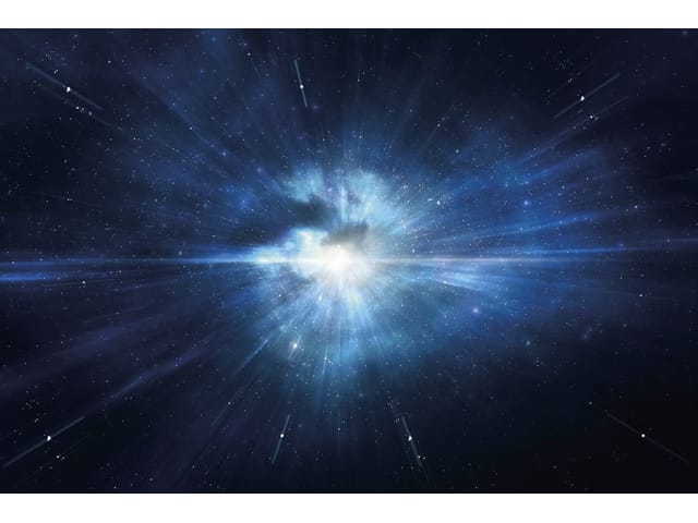 Fototapeta Rozbłysk światła w kosmosie