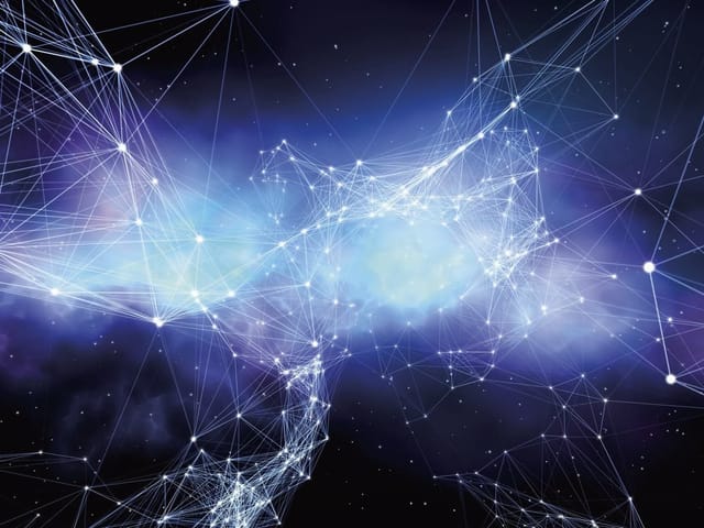 Fototapeta Kosmiczna Sieć Świetlnych Linii