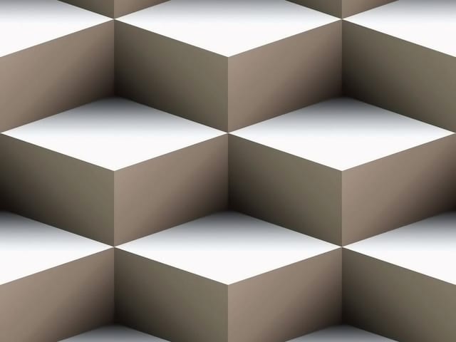 Fototapeta Trójwymiarowe geometryczne sześciany (kod: 8942) Fototapeta z trójwymiarowym wzorem geometrycznym i sześcianami