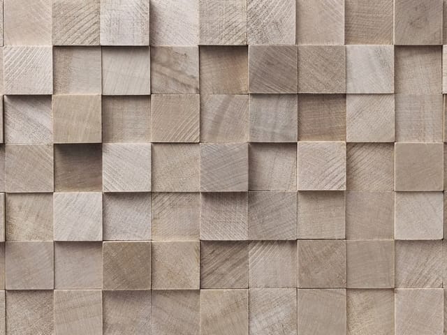 Fototapeta Drewniana mozaika z kwadratów (kod: 8995) Fototapeta z drewnianą mozaiką z kwadratów o różnych odcieniach