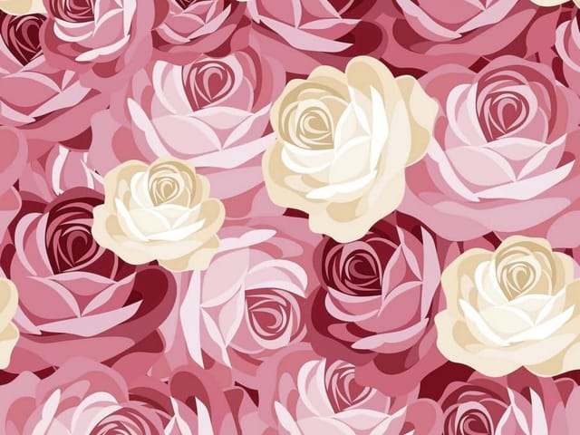 Fototapeta Róże w Odcieniach Różu i Kremu (kod: 9550) Fototapeta z wielokolorowymi różami w odcieniach różu i kremu