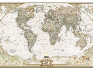 Fototapeta Klasyczna mapa świata w ramce ( mpn: 213 ) Fototapeta Klasyczna mapa świata w ramce