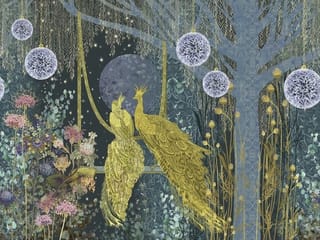 Fototapeta Złote pawie na nocnym niebie ( kod: 23462 ) Fototapeta Złote pawie na nocnym niebie