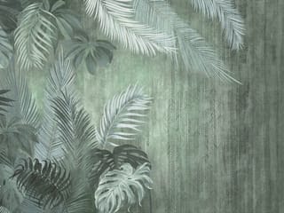 Fototapeta Tropikalne Liście na Delikatnym Tle