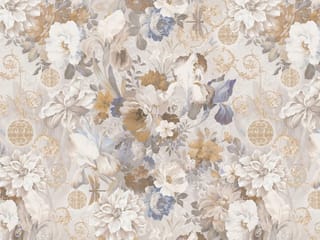 Fototapeta Kwiatowy wzór z dużymi kwiatami