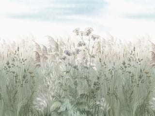 Fototapeta Pole traw i dzikich kwiatów