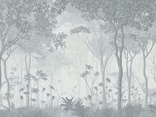 Fototapeta Las z mglistą atmosferą