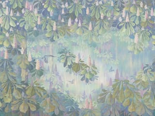 Fototapeta Kasztanowce na pastelowym tle