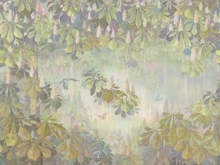 Fototapeta Liście i kwiaty kasztanowca