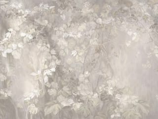 Fototapeta Delikatne liście na jasnym tle