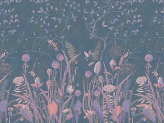 Fototapeta Kwiaty polne na ciemnym tle