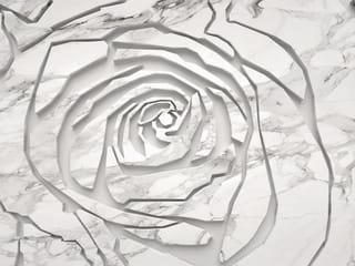 Fototapeta Abstrakcyjny Marmur z 3D Kwiatami