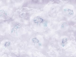 Fototapeta Ryby w chmurach na niebie