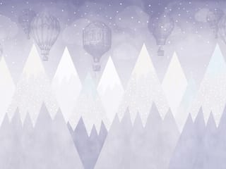 Fototapeta Balony nad ośnieżonymi górami