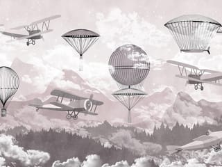 Fototapeta Balony i Samoloty nad Górami
