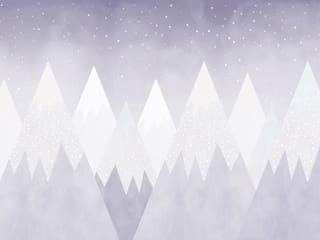 Fototapeta Geometryczne Góry z Śnieżnymi Szczytami