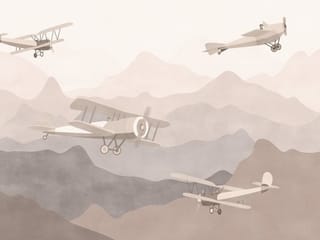 Fototapeta Samoloty nad górskim krajobrazem