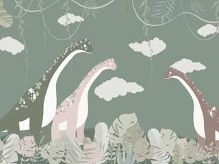 Fototapeta Dinozaury wśród roślin