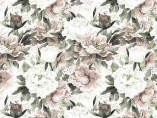 Fototapeta Kwiaty piwonii z liśćmi