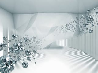 Fototapeta Diamentowe kule w tunelu 3D