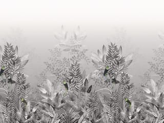 Fototapeta Kwiaty polne i duże liście