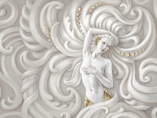 Fototapeta Kobieta wśród falistych wzorów