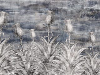 Fototapeta Kwiatowe murale z kolczastymi roślinami ( kod: 25536 ) Fototapeta Kwiatowe murale z kolczastymi roślinami