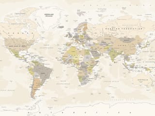 Fototapeta Mapa świata z kontynentami