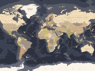 Fototapeta Mapa świata z kontynentami