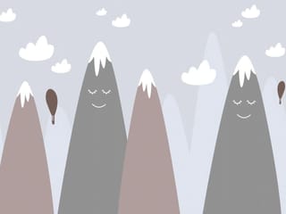 Fototapeta Uśmiechnięte góry z chmurami