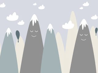 Fototapeta Uśmiechnięte góry z chmurami