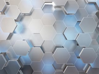 Fototapeta Trójwymiarowe heksagonalne struktury