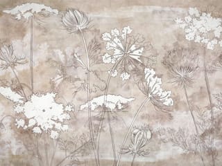 Fototapeta Delikatne kwiaty na beżowym tle