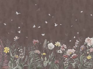 Fototapeta Kwiaty polne na ciemnym tle