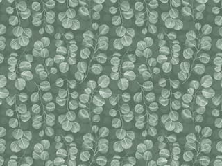 Fototapeta Zielone liście z białymi konturami