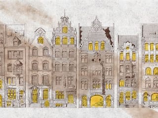 Fototapeta Zabytkowe kamienice z detalami