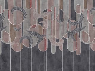 Fototapeta Ornamenty na paskach w szarości