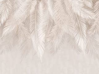 Fototapeta Delikatne liście palmowe na tle