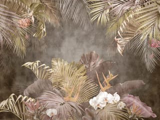 Fototapeta Tropikalne liście i orchidee