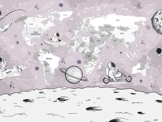 Fototapeta Astronauci na mapie świata ( kod: 26717 ) Fototapeta Astronauci na mapie świata