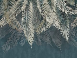 Fototapeta Liście palmowe na ciemnym tle